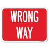 Signmission Wrong Way Heavy-Gauge Aluminum Rust Proof Parking Sign, 18" x 24", A-1824-24375 A-1824-24375